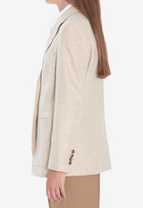 Max Mara Caraffa Single-Breasted Blazer Beige 2521046161600-10330-001