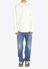Loewe Embroidered Anagram Long-Sleeved Shirt Ecru H526Y05XAN--2370