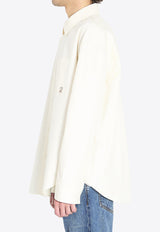 Loewe Embroidered Anagram Long-Sleeved Shirt Ecru H526Y05XAN--2370