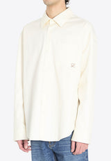 Loewe Embroidered Anagram Long-Sleeved Shirt Ecru H526Y05XAN--2370