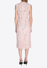 Dolce & Gabbana Guipure Lace Midi Dress Pink F6H0ZT-HLMTB-F1246