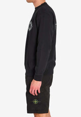 Stone Island Compass Print Sweatshirt Black L1S156100001-S0283-V0029