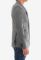 Tonello Single-Breasted Wool Jacket - Blue Gray 06G32TY-7062R-900