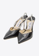 Jimmy Choo Saeda 85 Patent Leather Pumps Black SAEDA85-BOB-BLACK