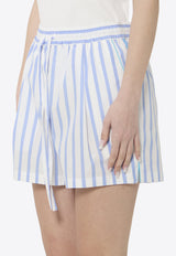 Dolce & Gabbana Striped Poplin Shorts Light Blue FTDJHT-FR52W-S8051