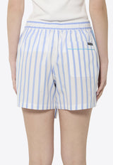 Dolce & Gabbana Striped Poplin Shorts Light Blue FTDJHT-FR52W-S8051