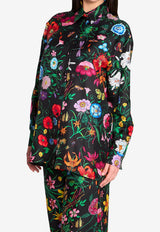 Gucci Floral Print Silk Twill Shirt Multicolor 864570-ZAUU8-1066