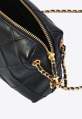 Tory Burch Fleming Soft Quilted Nappa Crossbody Bag Black 169226--001
