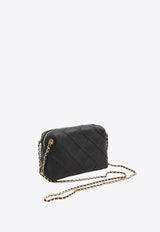 Tory Burch Fleming Soft Quilted Nappa Crossbody Bag Black 169226--001