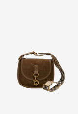 Burberry Mini B Clip Suede Crossbody Bags Brown 8120200--A3819