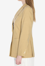 Max Mara Mohair and Silk Double-Breasted Blazer Beige 2511041151600-10254-001