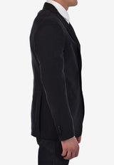 Tonello Single-Breasted Jacket in Linen and Silk Gray 06G322Y-3164U-990