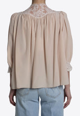 Chloé Silk Lace Blouse Pink CH26SHT38005--6H6