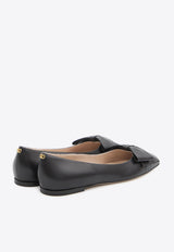 Valentino Bowow Leather Ballet Flats Black 7W2S0MS0-DDT-0NO