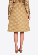 Gucci Monogram Jacquard Skirt Beige 864256-ZAUSC-2061