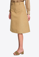 Gucci Monogram Jacquard Skirt Beige 864256-ZAUSC-2061
