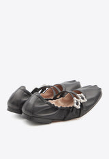 Roger Vivier Crystal Buckle Mary-Jane Ballet Flats Black RVW7433907091T--B999