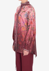 Gucci Floral Print Gradient Silk Shirt Pink 835617-ZATG8-5057