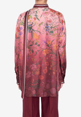 Gucci Floral Print Gradient Silk Shirt Pink 835617-ZATG8-5057
