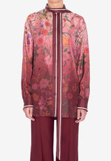 Gucci Floral Print Gradient Silk Shirt Pink 835617-ZATG8-5057
