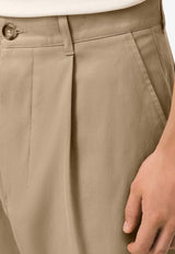 AMI PARIS Carrot-Leg Chino Pants Beige HTR121-C00132-A036