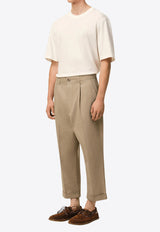 AMI PARIS Carrot-Leg Chino Pants Beige HTR121-C00132-A036