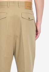 AMI PARIS Carrot-Leg Chino Pants Beige HTR121-C00132-A036