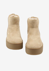 Hogan Shearling Ankle Boots Beige HXW6980FT50-6RN-C808