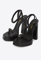 Saint Laurent Platz 105 Platform Sandals Black 731342DWE00--1000