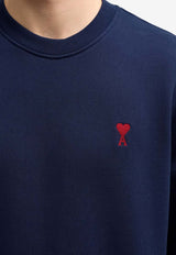 AMI PARIS Ami De Coeur Sweatshirt Blue BFUSW035-730-430