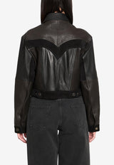 Versace Leather Blouson Jacket Black 1024617-1A17766-1B000