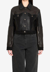 Versace Leather Blouson Jacket Black 1024617-1A17766-1B000