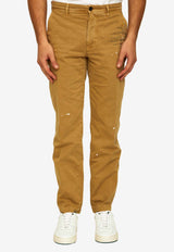 Incotex Red X Facetasm Paint Effect Straight-Leg Pants Beige FTP008-FX006-510