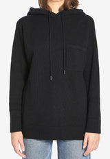 Max Mara Liana Hooded Sweater in Wool and Cashmere Black 2521366132600-12021-007