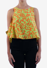Jeremy Scott Zodiac Print High-Low Top Multicolor TO191-ZODIAC-