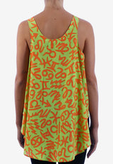 Jeremy Scott Zodiac Print High-Low Top Multicolor TO191-ZODIAC-