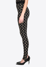 Marine Serre Moon Printed Leggings Black WPA111AC-JER0001-IT99