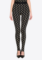 Marine Serre Moon Printed Leggings Black WPA111AC-JER0001-IT99