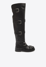 Dolce & Gabbana Horse Over-the-Knee Boots Black CU1239-AW352-80999