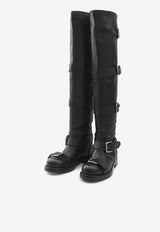 Dolce & Gabbana Horse Over-the-Knee Boots Black CU1239-AW352-80999