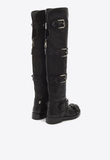 Dolce & Gabbana Horse Over-the-Knee Boots Black CU1239-AW352-80999