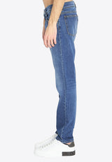 Dolce & Gabbana Logo Plaque Straight-Leg Jeans Blue GYJCCD-G8NZ5-S9001