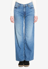 MOTHER Rerun Zip Sneak Jeans Blue 12488-1230--HUF