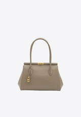 Dolce & Gabbana Marlene Grained Leather Top Handle Bag Beige BB7734-A3G19-8I399