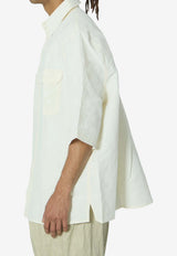 Willy Chavarria Corcoran Boxy Shirt Cream WCSHT0054--065