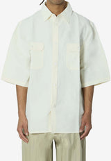 Willy Chavarria Corcoran Boxy Shirt Cream WCSHT0054--065