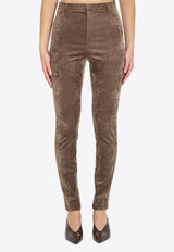 Gucci Stretch Velvet Leggings Brown 854586-ZAUG7-1209