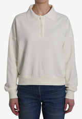 The Row Ribbed Polo T-shirt White 5748S-K290-SEA