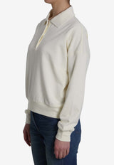 The Row Ribbed Polo T-shirt White 5748S-K290-SEA