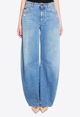 Dolce & Gabbana Barrel-Leg Faded Jeans Blue FTDG9D-G8OG6-S9001